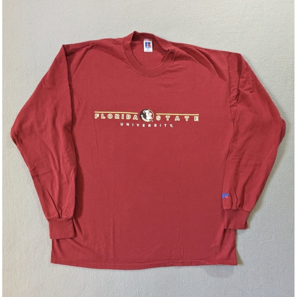 Vintage Russell Athletic Florida State Seminoles T Shirt XL Long Sleeve USA Made